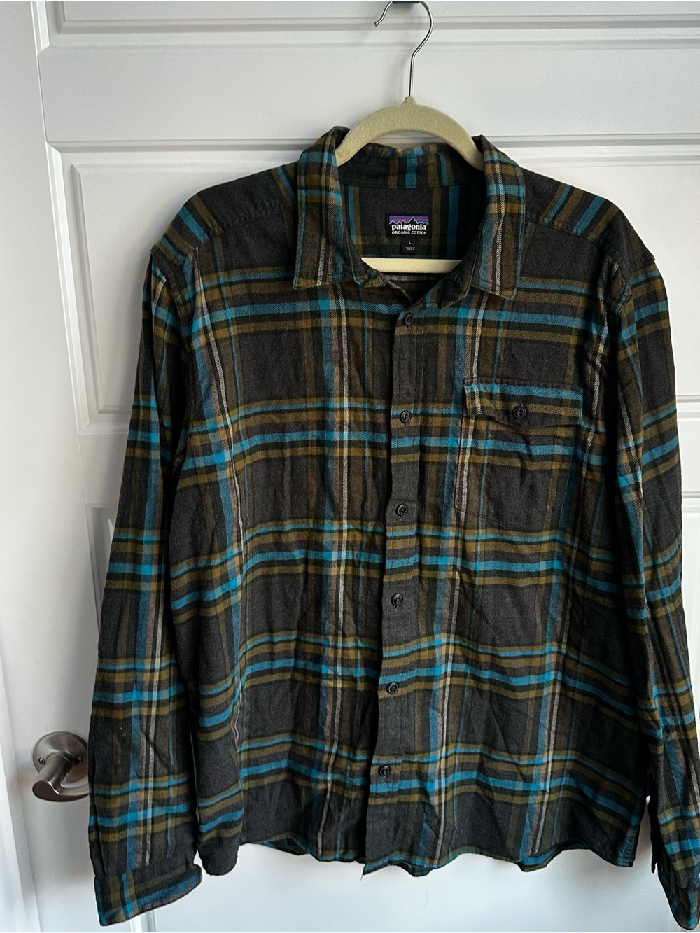 Patagonia Men's Long-Sleeved Lightweight Fjord Flannel Shirt Size Large